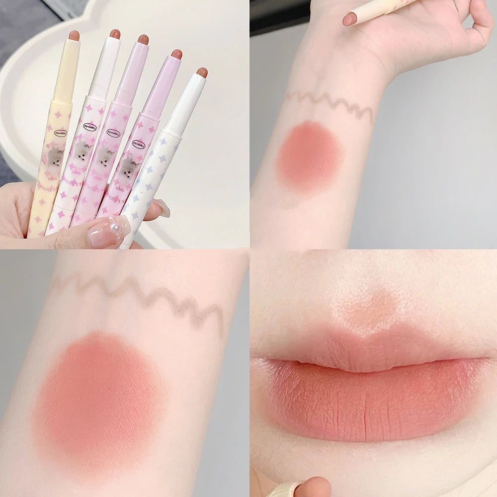 Waterproof Lipliner Pencil Matte Velvet Lipstick Pen Outline Lip Shape Lip Liner Lasting Non-stick Cup Nude Sexy 3D Lip Makeup