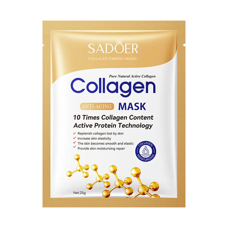 SADOER Collagen Face Mask Moisturizing Firming Hydrating Brightening skincare Face Sheet Mask Facial Masks Skin Care