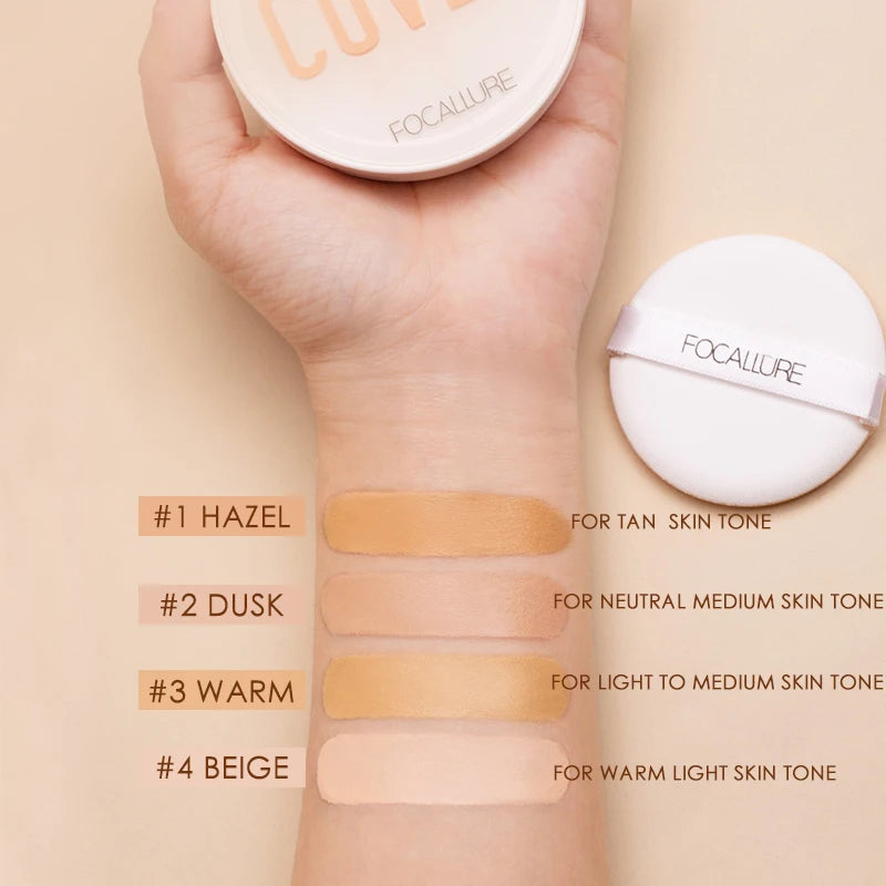 FOCALLURE Air Cushion Matte Face Foundation Concealer Oil-control Long-Lasting Moisturize BB CC Cream Face Base Makeup Cosmetics