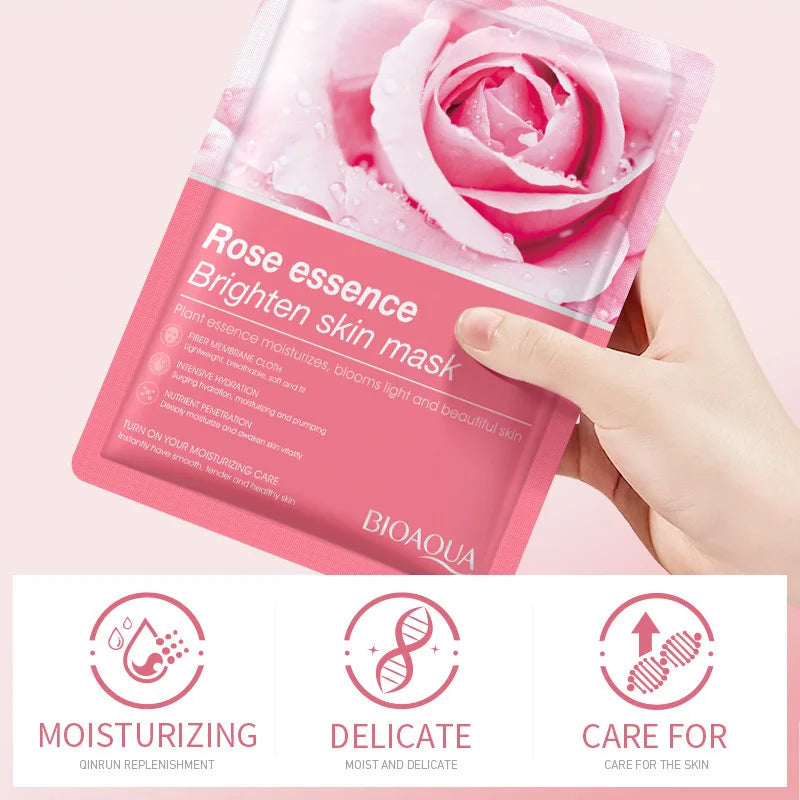 8pcs BIOAQUA Fruits Moisturizing Face Mask skincare Firming Brightening Facial Masks Face Sheet Mask Skin Care Products