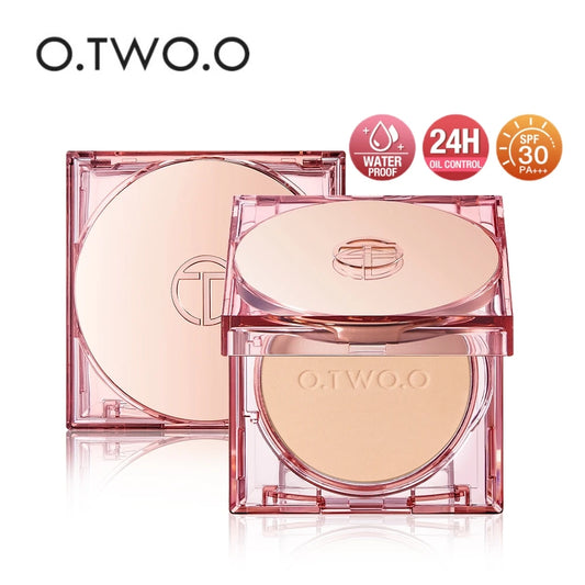 O.TWO.O Face Powder 24 Hours Oil-control SPF 30 PA+++ Waterproof Matte Face Makeup Cosmetic Setting Compact Powder