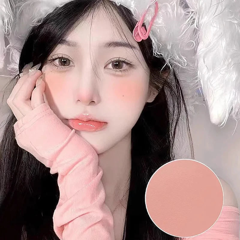 Single Color Blush Matte Natural Cheek Tint Waterproof Face Contouring Cosmetics Blush Powder Brighten Face Soft Female Makeup