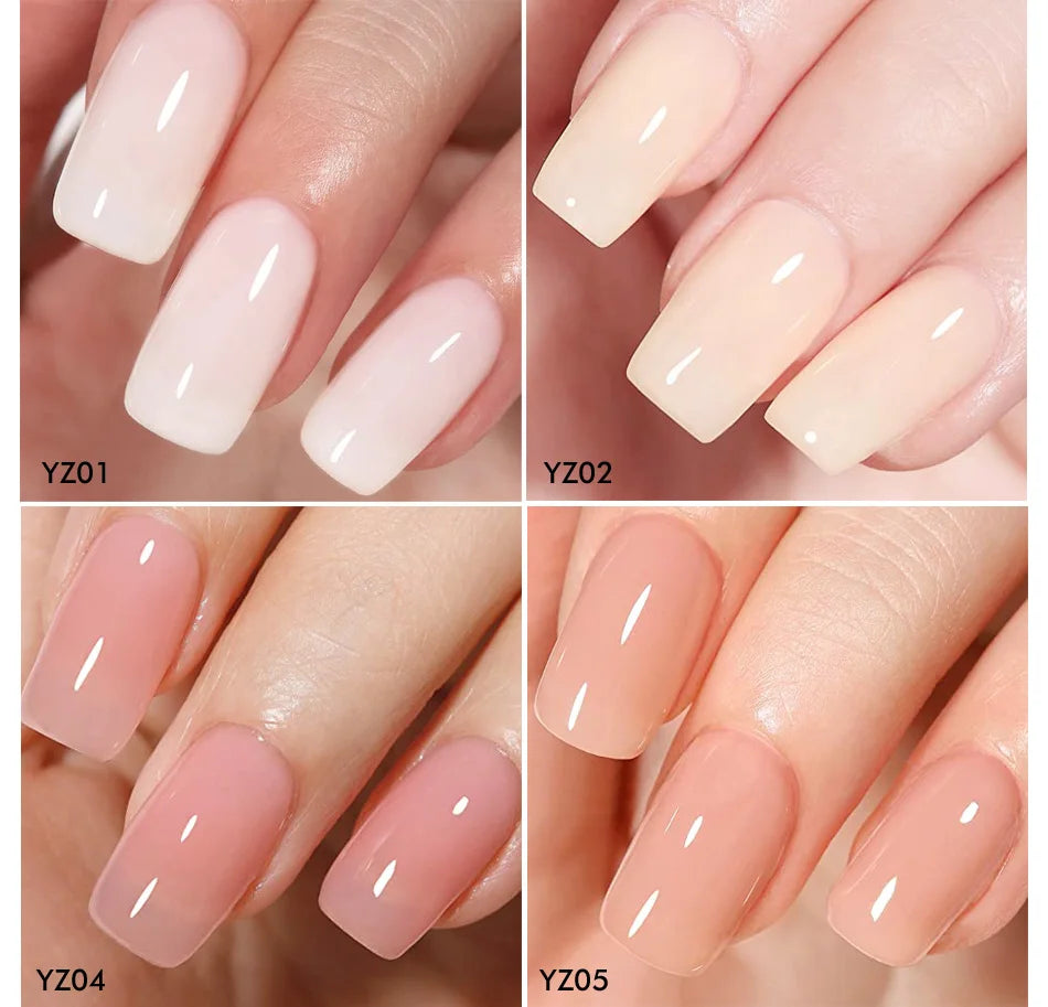 CHUNSHU15ML Translucent Jelly Nude Gel Nail Polish High Quality Semi Permanent Milky White Gel Varnish Nail Art For Nails Salon