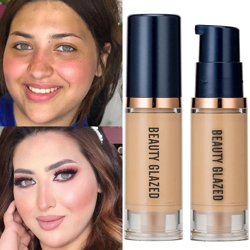 Waterproof Matte Liquid Foundation Cream Smooth Long Wear Oil-Control Face Foundation Full Coverage Concealer Contour Makeup