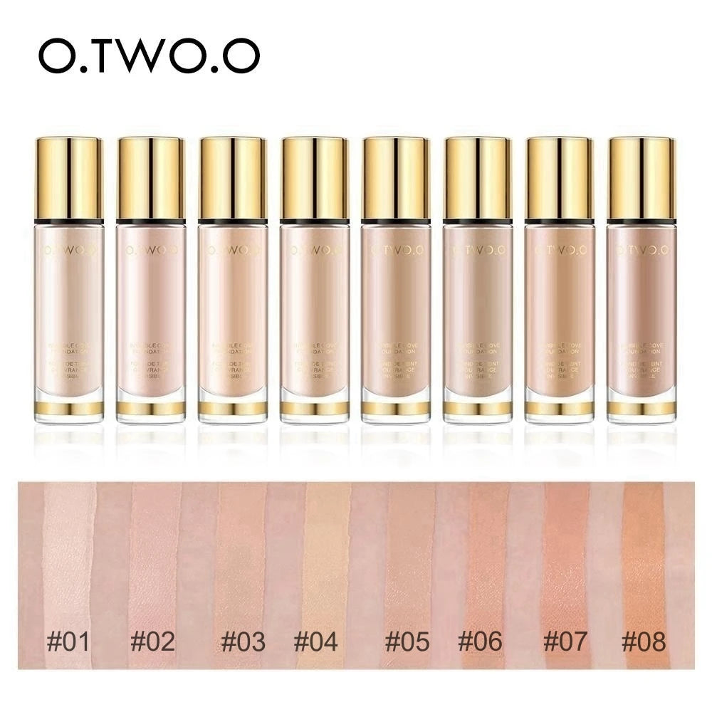 O.TWO.O Liquid Foundation Smooth Invisible Pores Conceal Flawless Makeup