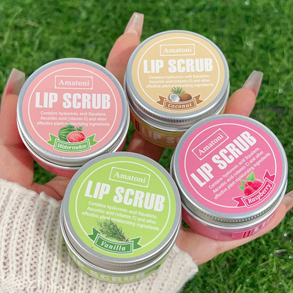 Hydrating Fruit Flavor Lip Scrub Reduce Lips Fine Lines Moisturizing Nourishing Exfoliating Dead Skin Lip Balm Lip Mask Makeup