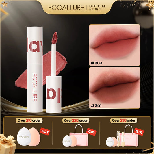 FOCALLURE Velvet Matte Lip Gloss Waterproof Long-lasting Moisturizing Lightweight High Pigment Liquid Lipstick Makeup Cosmetics