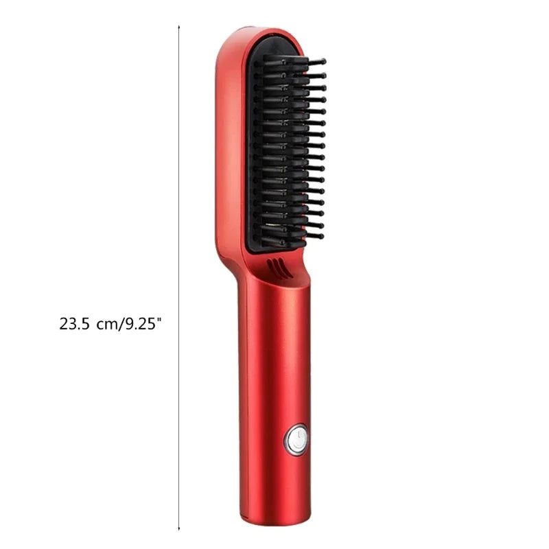 Electric Hot Comb Multifunctional Straight Hair Straightener Comb Professional Straightener Brush with Anti Scald Design