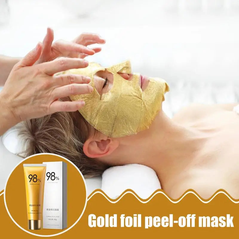 Gold Remove Blackhead Peel Mask Gold Tear facial mask Exfoliating Blackhead Anti-Wrinkle Firming 98% Gold facial mask