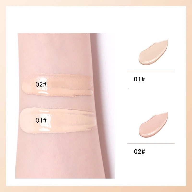 Press type Natural Finish Founda with brush thin moisturizing long lasting concealer natural base brightening skin private label