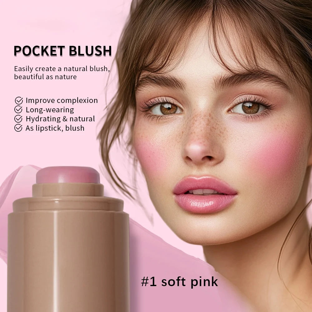 rhode Blush Cheek Lip Tinted Moistured Blush Stick Waterproof Easy Color Rouge Silky Smooth Blusher Cream Matte Contour Makeup