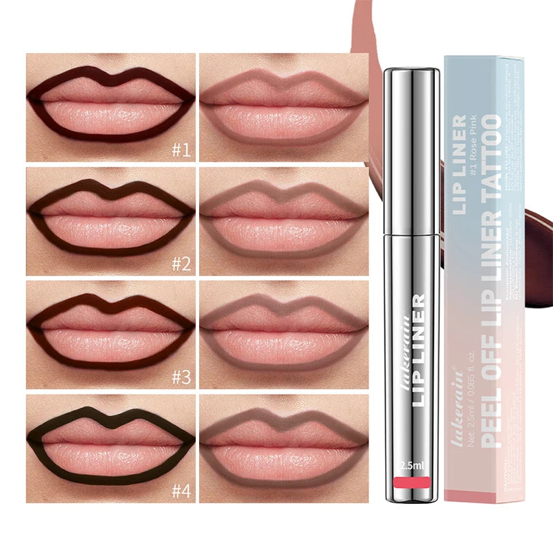 Tear-off Lips Stain Cosmetic Waterproof Lip Liner Peel Off Tattoo Lipgloss Waterproof Long Lasting Matte Lip Tint Red Contour