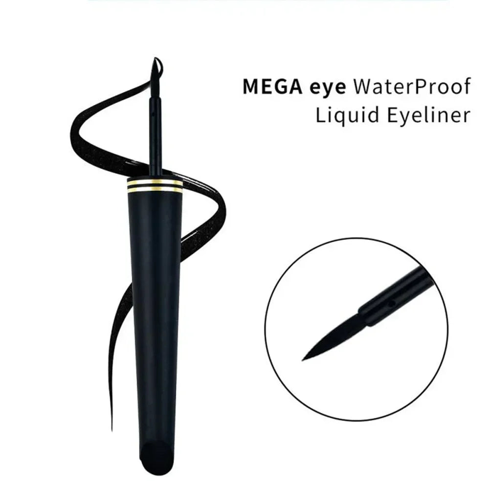 Liquid Eyeliner Black Smooth Eye Liner Pencil Waterproof Natural Long Lasting Quick Dry Non-Smudging Cosmetics Makeup