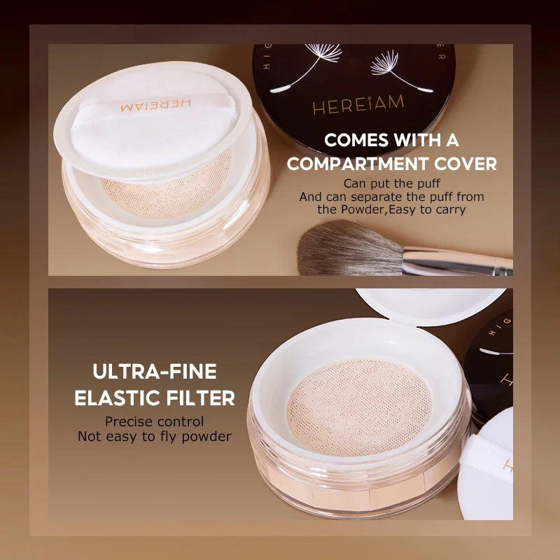 3-Color Loose Powder Smooth Oil-Control Face Makeup Waterproof Natural Matte Long-lasting Setting Women Beauty Cosmetic