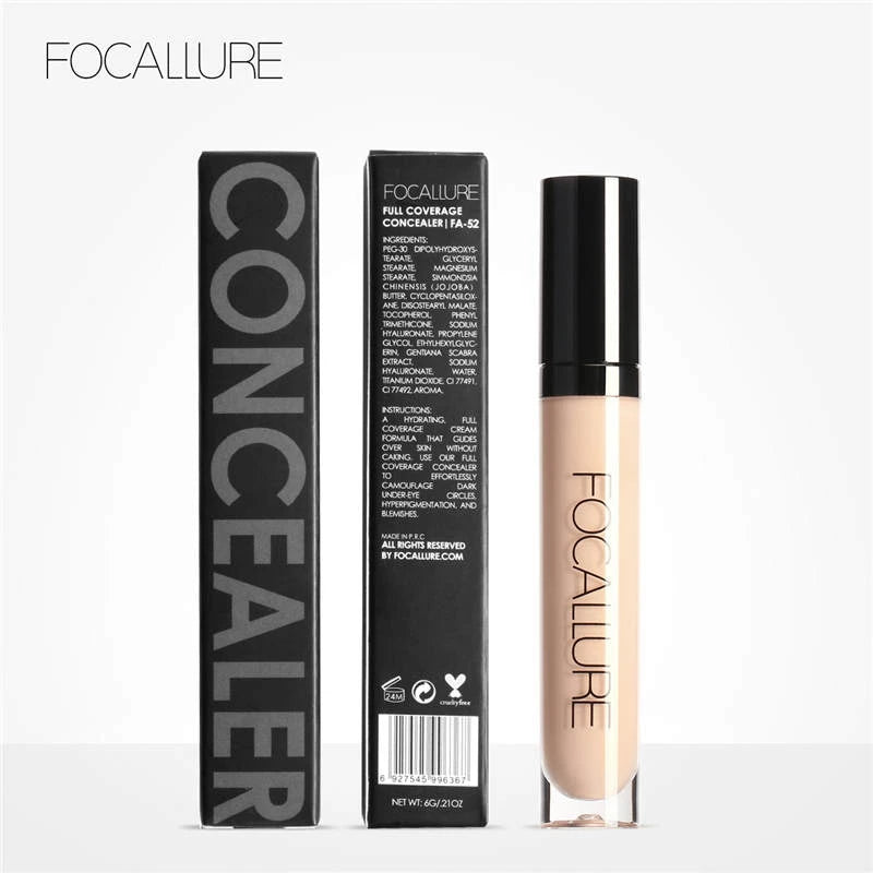 FOCALLURE Face Concealer Full Coverage Oil Control Base Waterproof Moisturizing Liquid Foundation Makeup For Women's Cosmetics