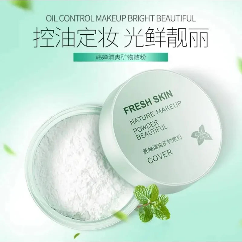 Fresh Mineral Loose Setting Powder Oil Control Concealer Smooth Nature Foundation makeup Powder Beauty Face Care