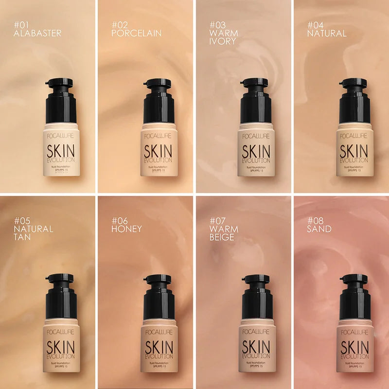 Focallure Base Face Liquid Foundation Cream Full Coverage Concealer