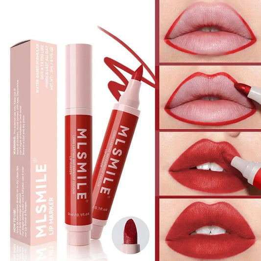 Matte Lip Liner Marker Pen Waterproof Long Lasting Hydrating Highly Pigmented Lip Makeup Pen For Women Girls 3ml