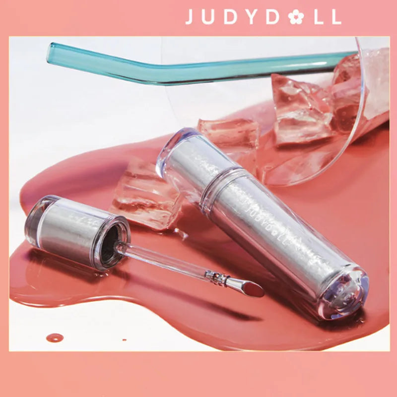 Judydoll Lip Glaze Lipstick Ice Iron Head  Moisturizing Liquid Lip Tint Mirror Gloss Lip Gel