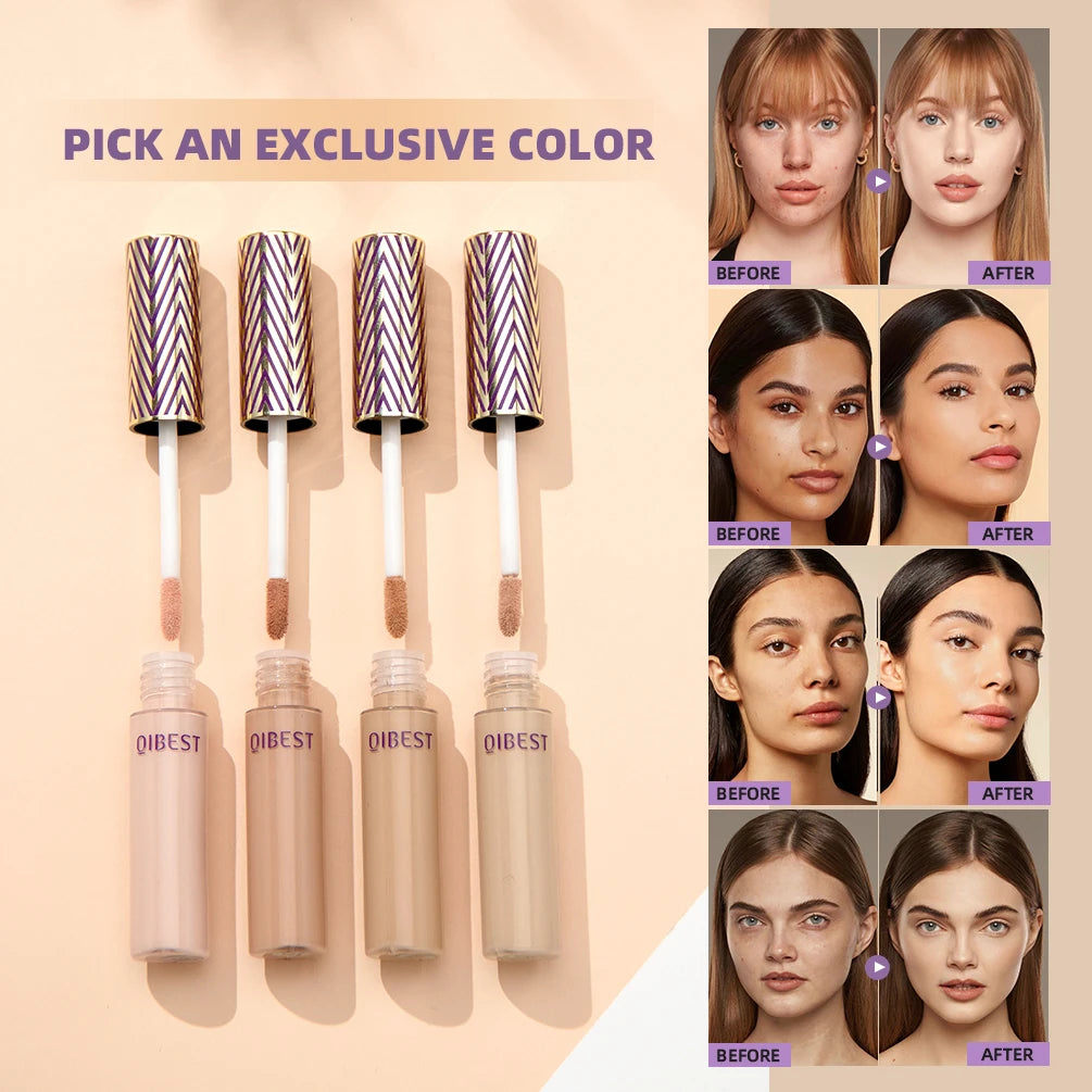 Liquid Concealer Foundation Fade Dark Circles Makeup High Cover Acne Shape Modify Skin Tone Contour Primer Waterproof Maquillaje