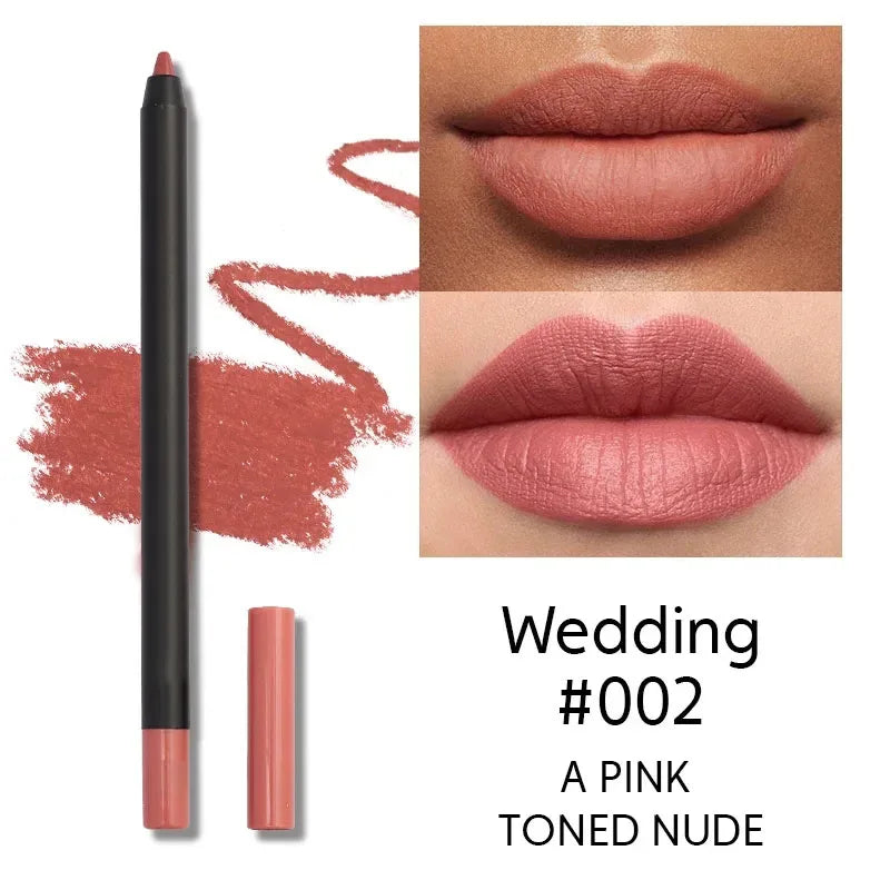 Lasting Nude Brown Lip Liner Pen Matte Lipstick Pen Waterproof Lips Makeup Women Sexy Red Non-stick Cup Lips Contour Cosmetics