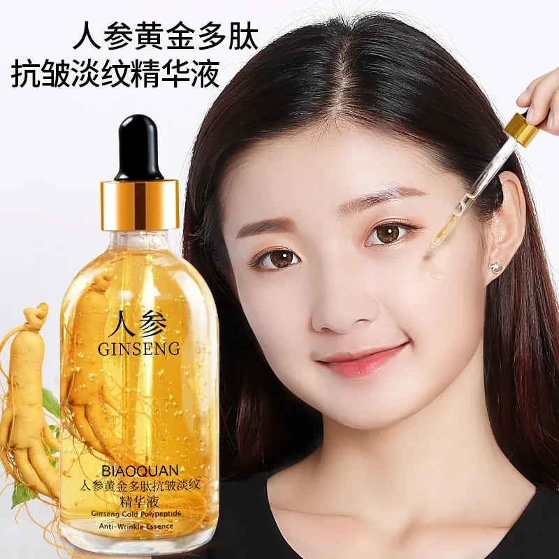 Gold Ginseng Face Essence Polypeptide Anti-wrinkle Lightning Moisturizing Niacinamide Facial Serum for Skin Care Products