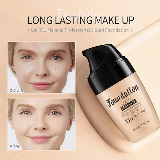 Foundation Waterproof  High Coverage Concealer Long-lasting Cover Dark Circle Brighten Matte BB Cream