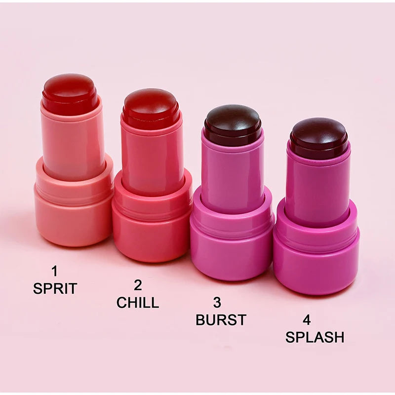 Milk Jelly Blush Stick Rouge Long Lasting Lipgloss Natural Lasting Matte Beauty Makeup for Lip Eye Cheek