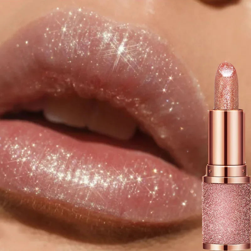 Diamond Glitter Lipstick Long Lasting Moisturizing Waterproof Shiny Pearlescent Matte Nude Red Lipsticks Lips Makeup Cosmetics