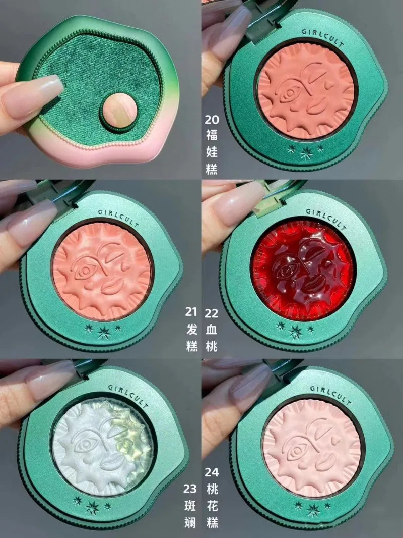 Girlcult Emotional Blush Highlighter Matte Fine Shimmer Blusher Face Cute Makeup Korean Cheek Pressed Powder