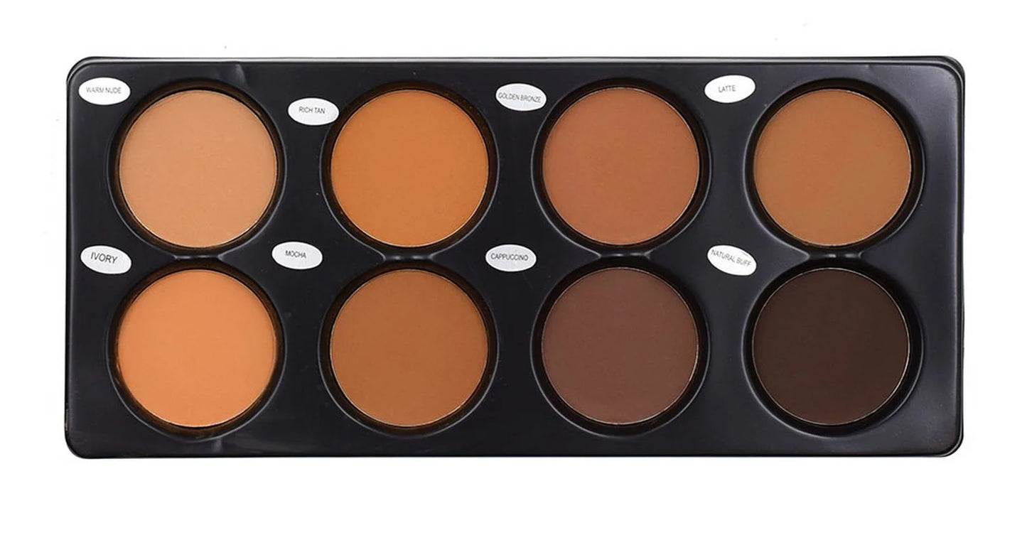 8 Colors Matte Face Foundation Contour Palette Face Makeup Palette for Women 3D Contouring Shadow Wheat Color Bronze Water Proof