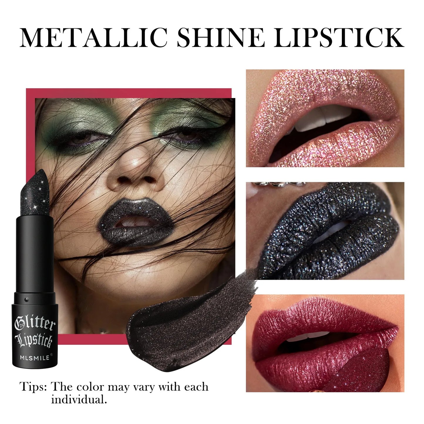 Glitter Lipstick Waterproof Long Lasting Moisturizing Matte Non-stick Cup Pearlescent Diamond Lip Tint Red Sexy Lips Makeup