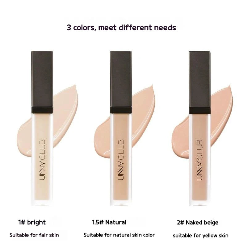 UNNY Club Liquid Concealer Cream Oil Control Light Tranparen Full Coverage SPF30 PA+++ Moisturizing Long-Lasting Cosmetics