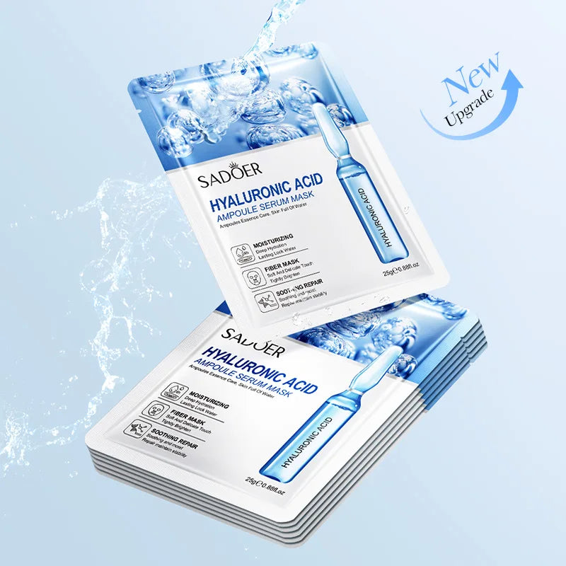 Hyaluronic Acid Hydrating Facial Mask Sheet Masks For Face Hydrating Shrinking Pores Moisturizing Face Masks Skin Care