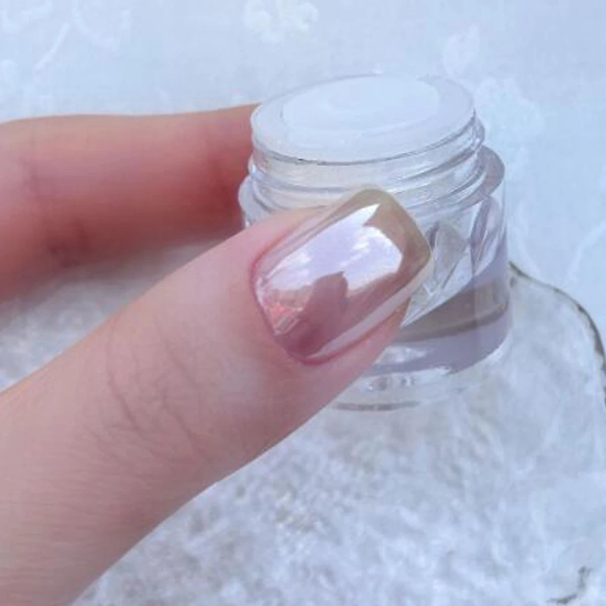 Crystal Plating Nail Powder Clear Ultra Bright Electroplating Effect Moonlight Metallic Powders Mirror Effect Pigment Powder