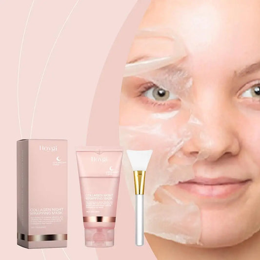 Collagen Overnight Wrapping Peel Off Facial Mask  Elasticity & Hydration Care, Reduces Sagging & Dullness Hydrolyzed Skin Care