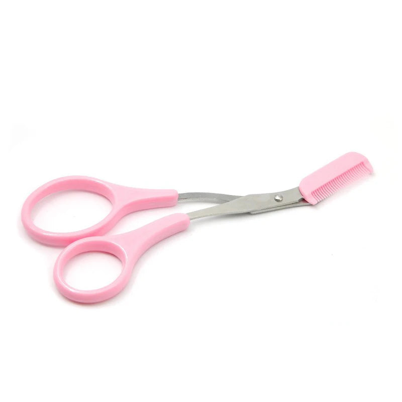 Professional Eyebrow Trimmer Scissors with Comb Eyebrows Facial Hair Removal Face Shaver Women Cosmetic Makeup Accessories Tools