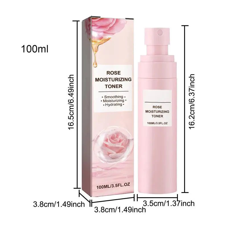 Rose Water Spray For Face 100ml rose water moisturizing spray For Dry Skin Refreshing Rose Water Toner For Daily Travel Vacation