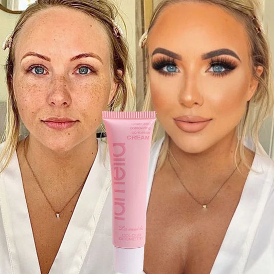 Waterproof BB Cream Liquid Concealer Matte Full Coverage Acne Scars Dark Circles Foundation Whitening Makeup