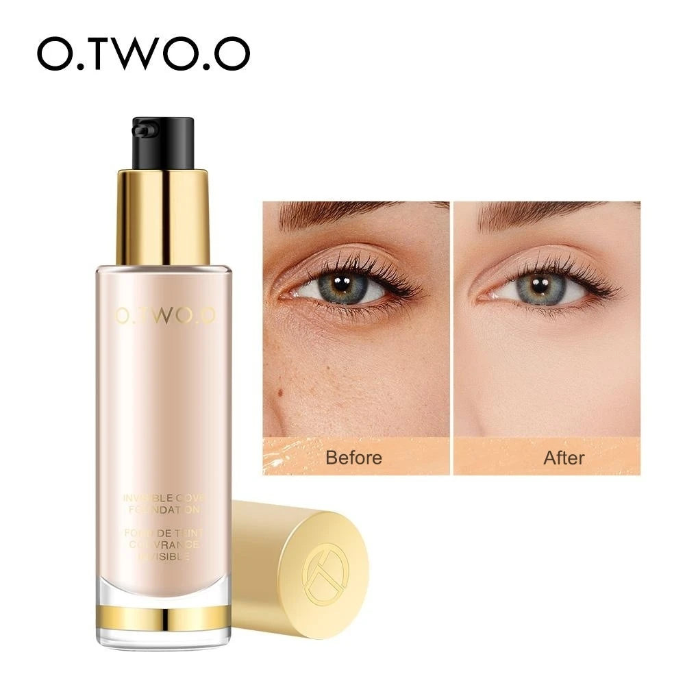 O.TWO.O Liquid Foundation Smooth Invisible Pores Conceal Flawless Makeup