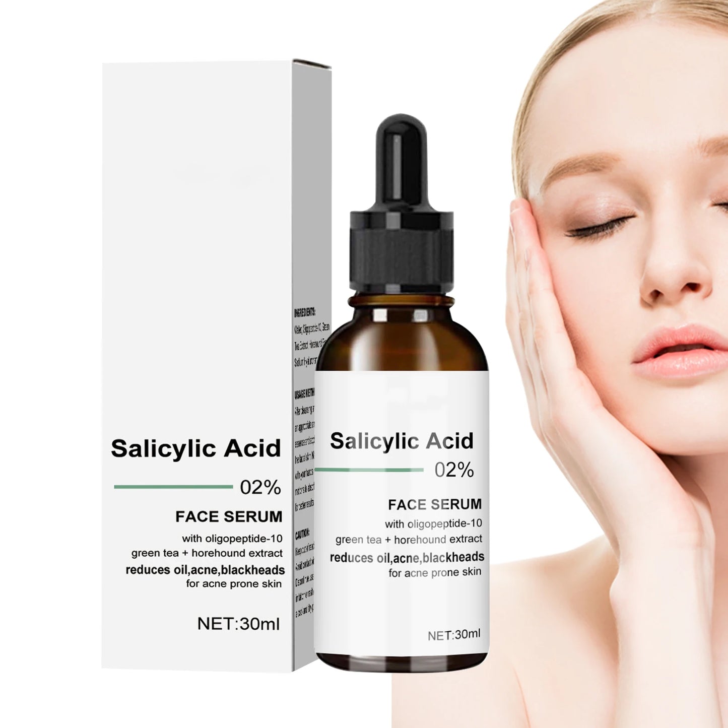 Salicylic Acid Pore Shrink Face Serum Repairs Large Pores Salicylic Acid Essence Anti-wrinkle Facial Serum Oil Control face Care