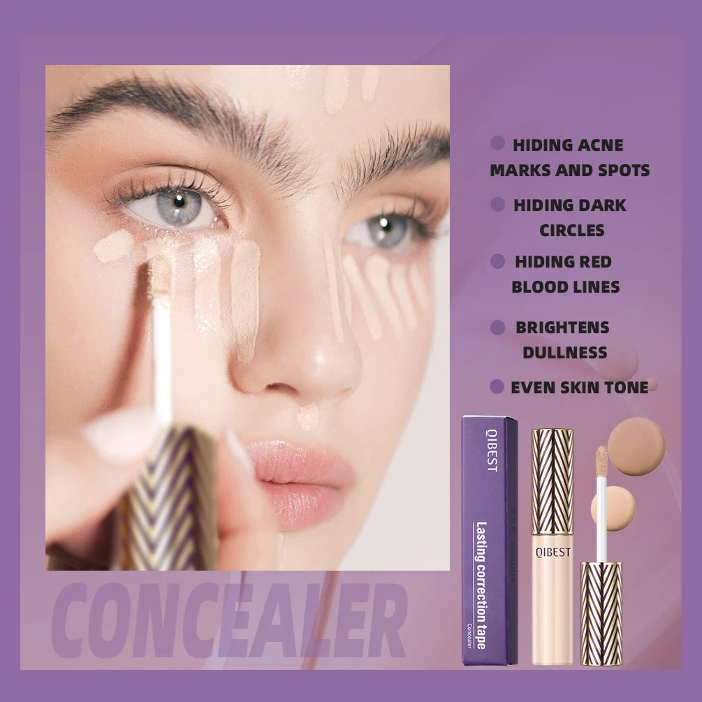 Liquid Concealer Foundation Fade Dark Circles Makeup High Cover Acne Shape Modify Skin Tone Contour Primer Waterproof Maquillaje