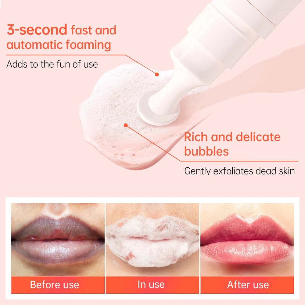 Bubble Lip Mask Balm Exfoliating Oil Makeup Lightening Dark Whitening Moisturizing Remove Dead Skin for Women Volumizer Lip Care