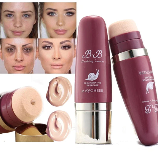 Snail BB Cream Oil Control Lasting Air Cushion Water Moisturizing Concealer Full Coverage Facial Liquid Foundation Cosmetic