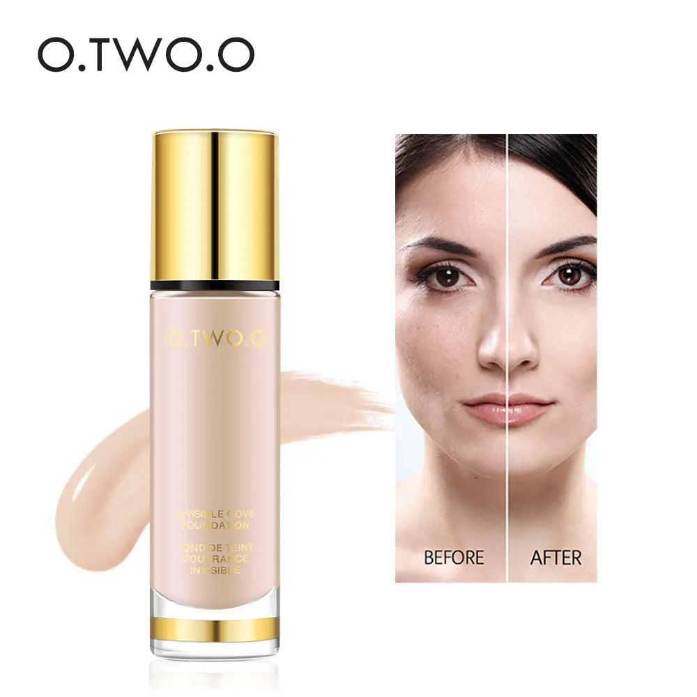 O.TWO.O Liquid Foundation Smooth Invisible Pores Conceal Flawless Makeup