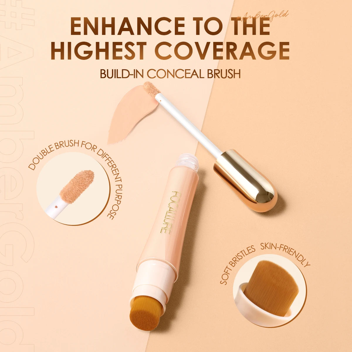 FOCALLURE Matte Flawless Liquid Concealer Professional Long-lasting Face Foundation Stick Concealing Face Makeup Women Cosmetics