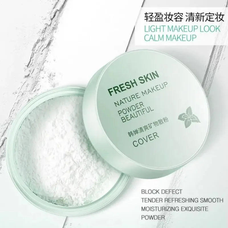 Fresh Mineral Loose Setting Powder Oil Control Concealer Smooth Nature Foundation makeup Powder Beauty Face Care