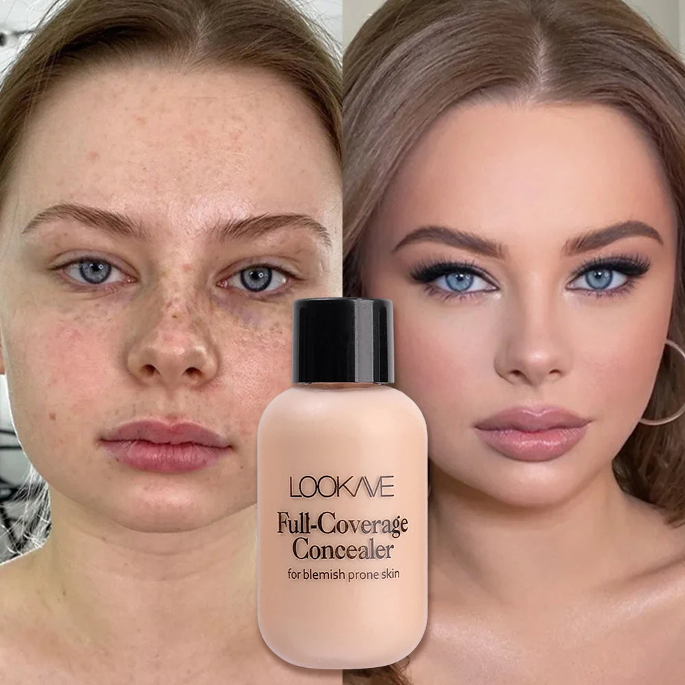 Waterproof Lasting Oil Control Concealer Cream Matte Full Coverage Acne Dark Circles Liquid Foundation Facial Makeup Cosmetics