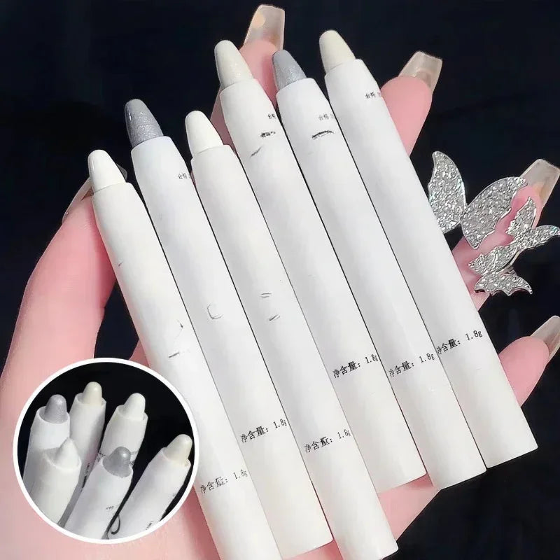 Matte White Lying Silkworm Highlighter Pen Pearlescent Eyeshadow Stick Brightening Pearl Eyeliner Waterproof Glitter Eye Shadow