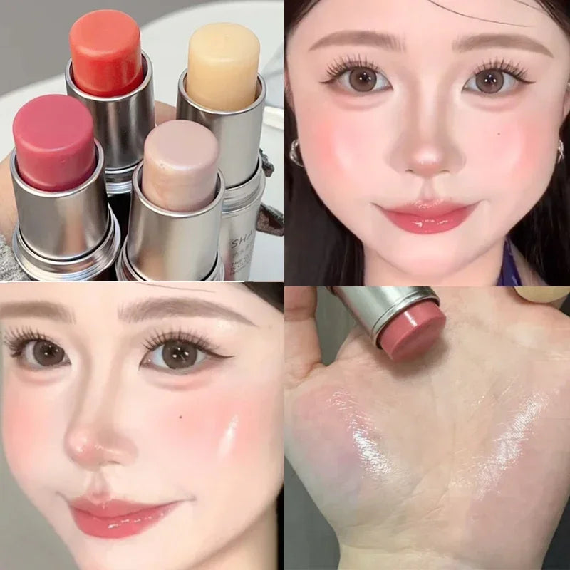 Water Light Highlight Blush Stick Shimmer Waterproof Face Contour Illuminator Lasting Moisturizer Brighten Contouring Cosmetics